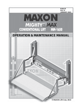 Maxon 1650 STAKEBED/VAN BODY LIFT Operating instructions