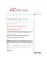 Novell Client for Linux  Quick start guide