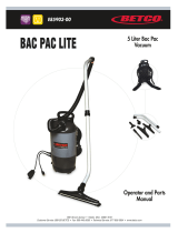 BETCO Bac Pac Lite Operating instructions
