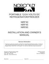Norcold NRF30 User manual