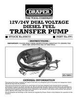 Draper 12/24V Diesel Transfer Pump Operating instructions
