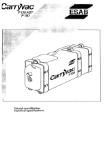 ESAB Carryvac P 150, Carryvac P 150 AST User manual