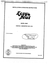 kozy heat #548 Owner's manual