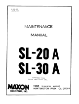 Maxon SL-20 A, SL-30 A Maintenance Manual