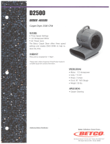 BETCO D2500 Owner's manual