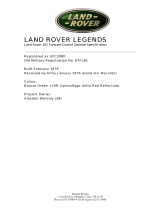 Land Rover 101 FC User manual