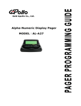 Apollo AL-A27 Gold XP Programming Manual