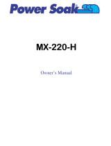 Power Soak MX-220-H Owner's manual