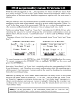 Fostex MR8 User manual