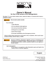 Norcold 2118 PolarMax Owner's manual