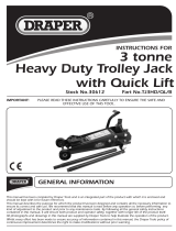 Draper 'Quick Lift' Trolley Jack Operating instructions