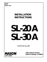 Maxon SL-20 A, SL-30 A Installation guide