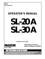 Maxon SL-20 A, SL-30 A Operating instructions