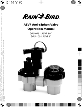 Rain Bird ASVF Automatic Anti-Siphon Sprinkler Valves Owner's manual