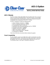 Clear-Com V-Series AES-3 Option User manual