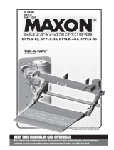 Maxon GPTLR SERIES (2005 Release, After May 1, 2005) Operating instructions