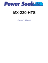 Power Soak MX-220-H Owner's manual