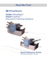Pitney Bowes DI380™ OfficeRight Inserter and DI425™ FastPac Inserter Reference guide