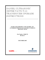 Daniel Ultrasonic Flow Meters-T-2 to T-11 Transducer Upgrade Operating instructions