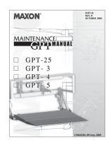 Maxon GPT SERIES (2005 Release, After October 1, 2005) Maintenance Manual