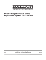 Baldor-Reliance BC203 Regenerative Drive Adjustable Speed DC Control Owner's manual