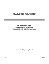 Baldor-Reliance AC Immersible Type Continuous In Air Motors Frame 210−449 600VAC and less Owner's manual