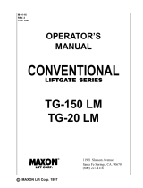 Maxon TG SERIES (Horizontal Pump) Operating instructions