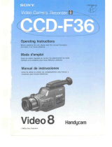 Sony CCD-F36 Operating instructions