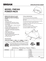 Broan PME300 User manual