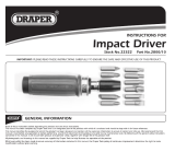 Draper Impact Screwdriver Set Operating instructions