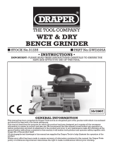 Draper Wet and Dry Bench Grinder Operating instructions