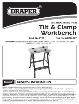 Draper Tilt & Clamp Fold Down Workbench, 600mm Operating instructions