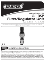 Draper 1/2" BSP Combined Filter/Regulator Unit Operating instructions