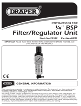 Draper 1/4" BSP Combined Filter/Regulator Unit Operating instructions