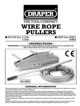 Draper Wire Rope Puller, 1600kg Operating instructions