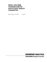 Rosemount OPM 2000R Transmissometer Opacity / Dust Density Transmitter-Rev 1.1 Owner's manual
