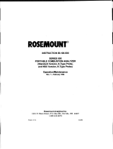 Rosemount Series 500 Portable Combustion Analyzer (Standard Version and NSX Version, K-Type Probes)-Rev 1.0 Owner's manual