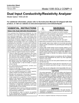 Rosemount 1055-CR Conductivity/Resistivity Analyzer Abridged Owner's manual