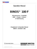 Rosemount BINOS 100 F Analyzer (Supplement to BINOS / OXYNOS 100 Owner's manual
