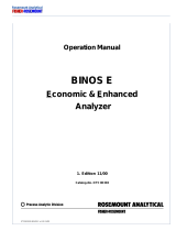 Rosemount BINOS E Analyzer-1st Ed. Owner's manual