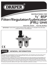 Draper 1/2" BSP Combined Filter/Regulator/Lubricator Operating instructions
