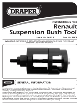 Draper Rear Axle Suspension Bush Removal Tool Kit- Renault Operating instructions
