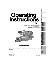 Panasonic AG-DVC60 Operating instructions