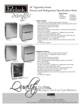 Perlick Refrigeration HP24RS-3L Datasheet