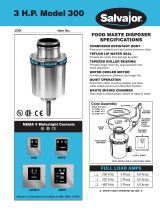 Salvajor Disposers 3 H.P 300 Datasheet