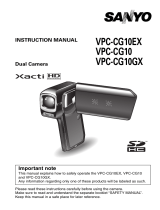 Sanyo VPC CG10 - HD Flash Memory Camcorder User manual