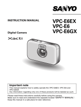 Sanyo VPC-E6GX Operating instructions
