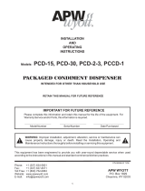 APW Wyott PCD-30 Operating instructions