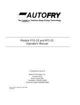 AutoFry FFG-10 User manual