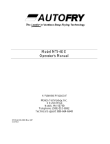 AutoFry MTI-40-E User manual